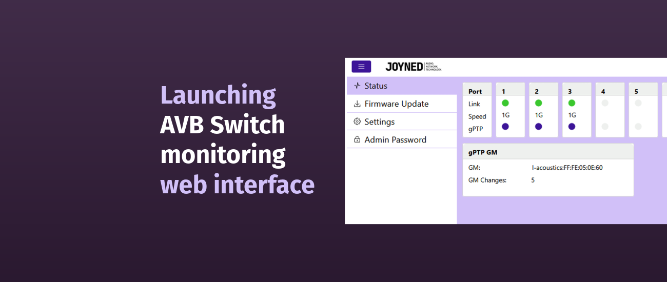 OEM AVB Switch AS1_EVK - Web Interface Launch